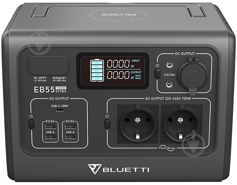 Зарядна станція BLUETTI EB55 (537 Вт·год) - фото 1 Зарядна станція BLUETTI EB55 (537 Вт·год) - фото 1