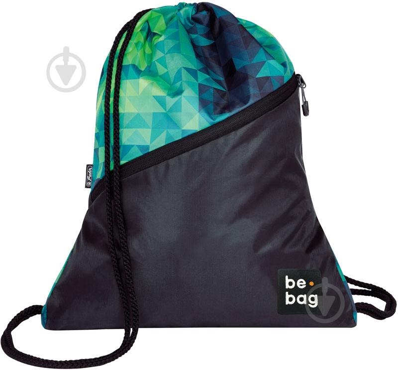 Сумка для обуви Be.Bag Be.Daily Magic Triangle Треугольники синяя Herlitz - фото 1