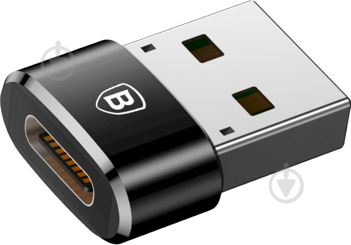Адаптер BASEUS Mini Type-C female/USB CAAOTG-01 черный (1011137) - фото 1