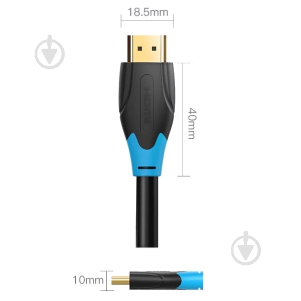 Кабель Vention 8 м черный (AACBK) - фото 3