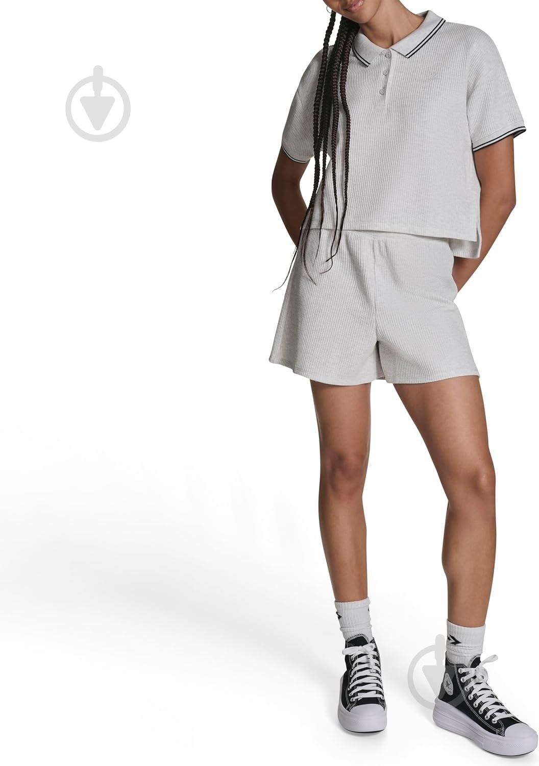 Шорты Converse WAFFLE SHORT CVW6S051-LGH р. M серый - фото 2