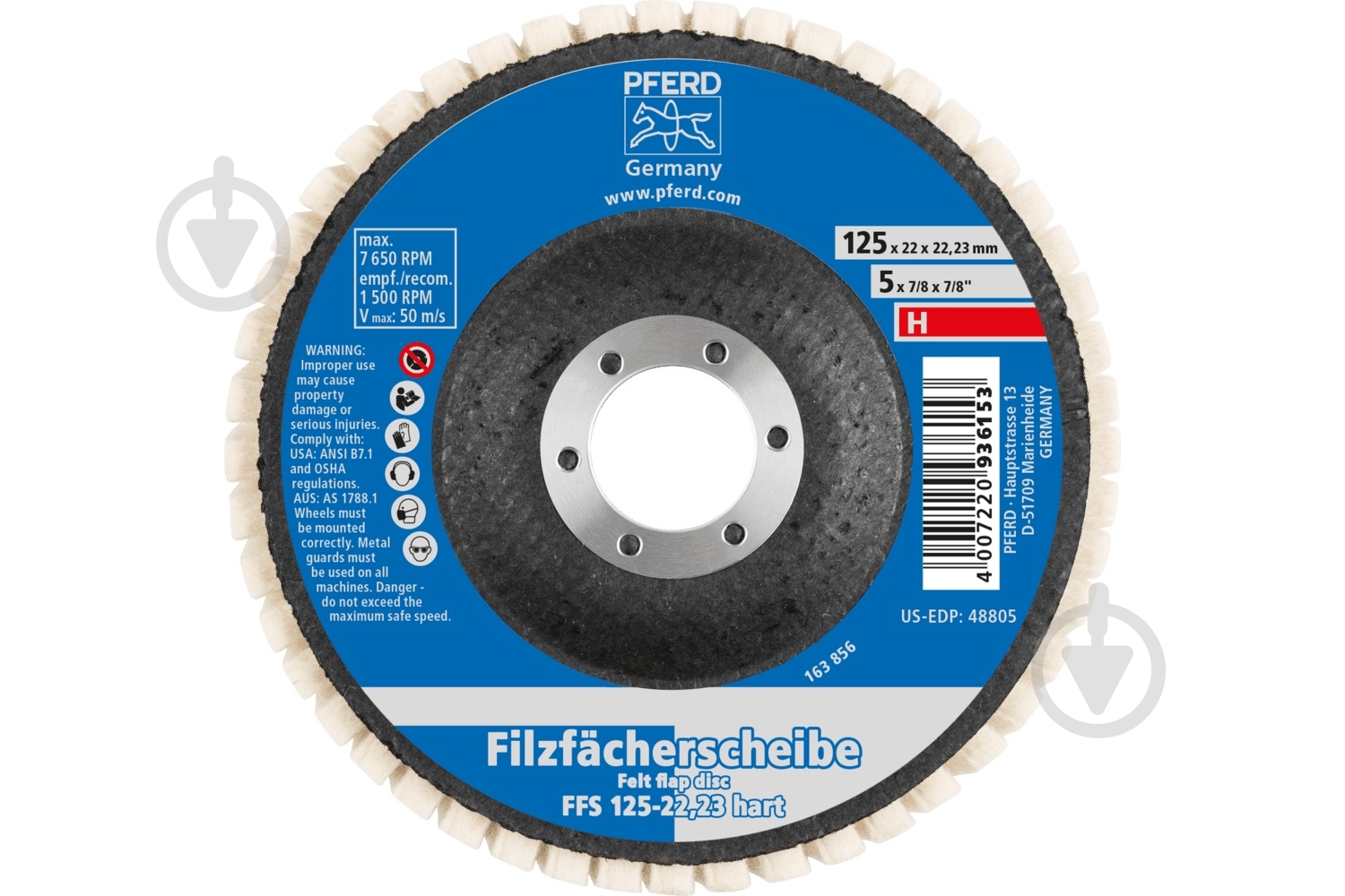 Круг лепестковый Pferd 125 мм 9227 - фото 1 Круг лепестковый Pferd 125 мм 9227 - фото 1