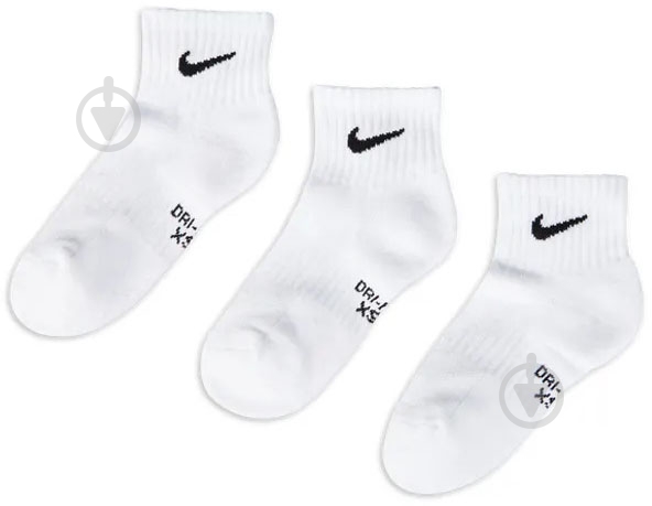 Носки Nike NHB DF PERFORMANC BASIC QUARTR UN0012-001 р.27-35 белый 2 пари шт. - фото 1 Носки Nike NHB DF PERFORMANC BASIC QUARTR UN0012-001 р.27-35 белый 2 пари шт. - фото 1