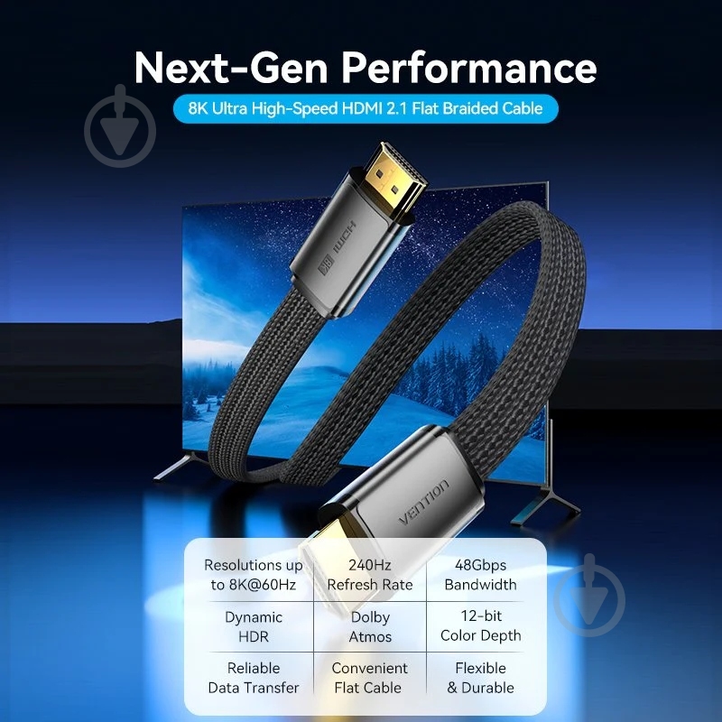 Кабель Vention 2 м black (ALKBH) - фото 6 Кабель Vention 2 м black (ALKBH) - фото 6