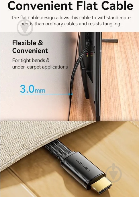 Кабель Vention 2 м black (ALKBH) - фото 7 Кабель Vention 2 м black (ALKBH) - фото 7