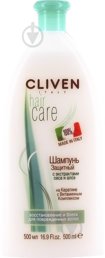 Шампунь Cliven защитный с экстрактами овса и алоэ 500 мл - фото 1 Шампунь Cliven защитный с экстрактами овса и алоэ 500 мл - фото 1