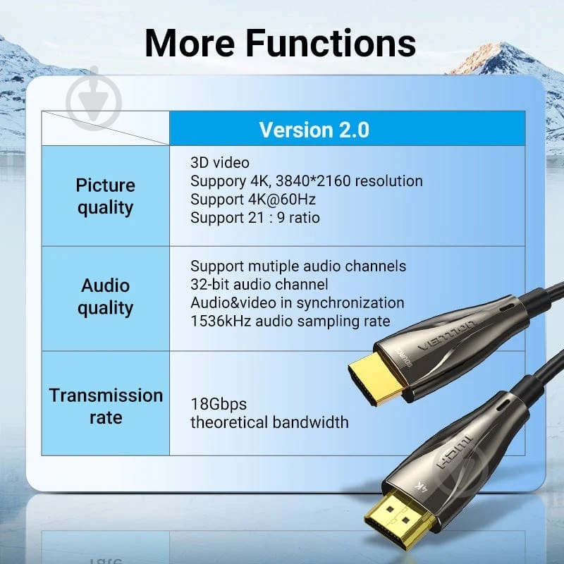 Кабель Vention 20 м black (ALABQ) - фото 4 Кабель Vention 20 м black (ALABQ) - фото 4