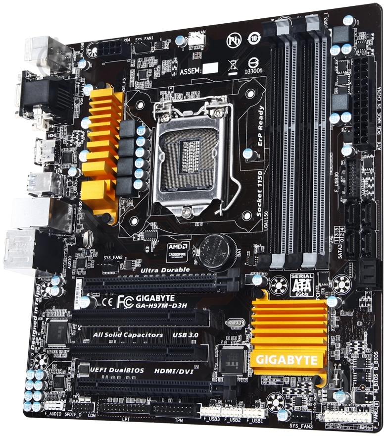 Материнська плата Gigabyte GA-H97M-D3H (Socket 1150, Intel H97, mirco ATX) - фото 2