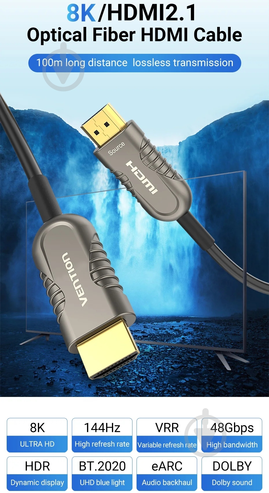 Кабель Vention 60 м grey/black (AAZBAE) - фото 4