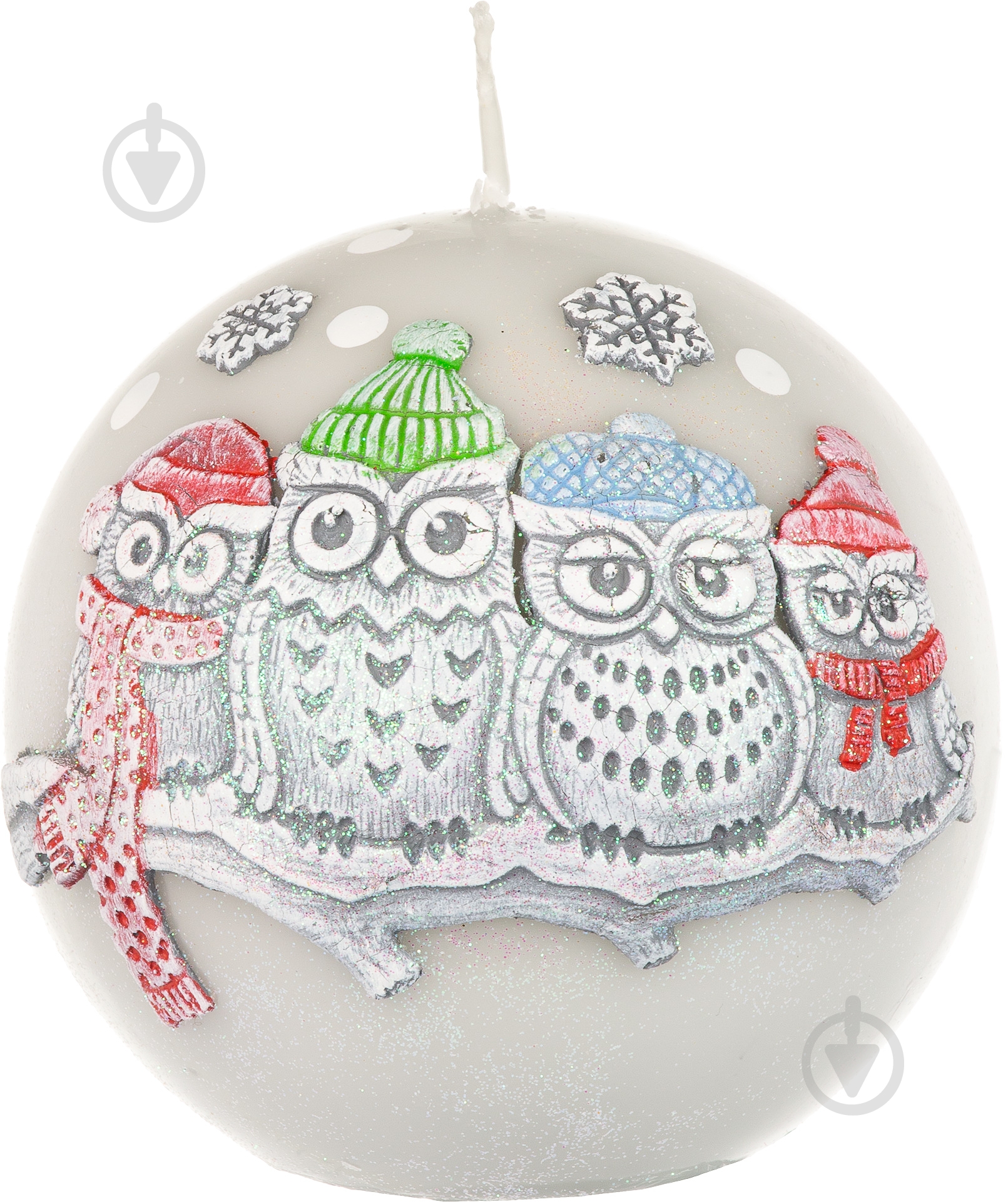 Свеча Совы шар 10 см Bartek Candles - фото 1 Свеча Совы шар 10 см Bartek Candles - фото 1