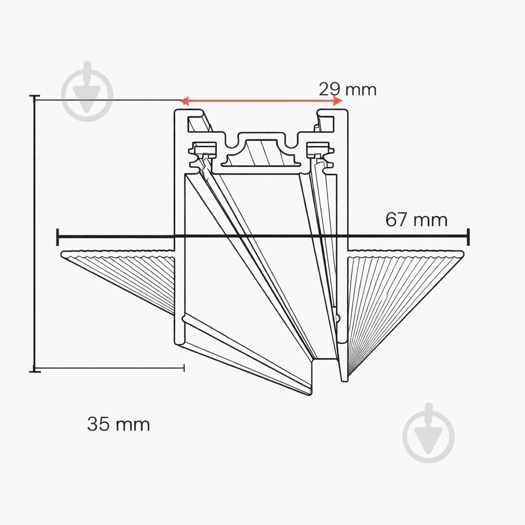 Шинопровод встроенный SAPSAN USM D-26 -2M LIGHT SET 200 см белый - фото 5