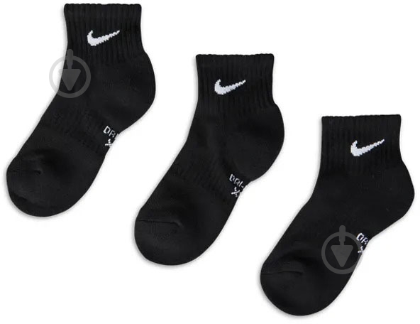 Носки Nike NHB DF PERFORMANC BASIC QUARTR UN0012-023 р.27-35 черный 2 пари шт. - фото 1