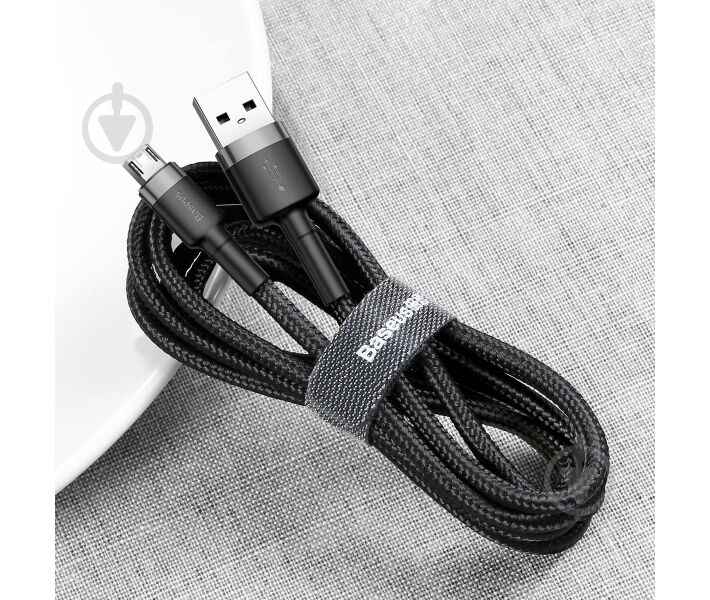 Кабель BASEUS Cafule Cable USB to Micro 2.4A 1 м черный (468717) - фото 9 Кабель BASEUS Cafule Cable USB to Micro 2.4A 1 м черный (468717) - фото 9