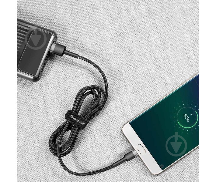 Кабель BASEUS Cafule Cable USB to Micro 2.4A 1 м черный (468717) - фото 8 Кабель BASEUS Cafule Cable USB to Micro 2.4A 1 м черный (468717) - фото 8