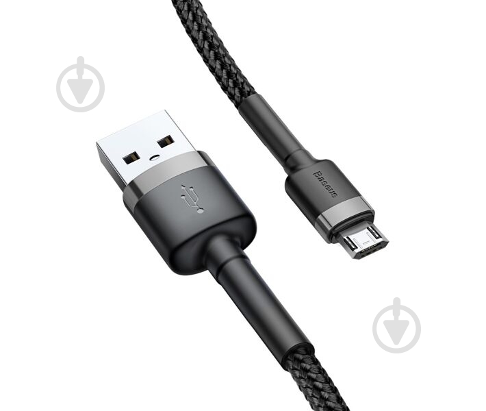 Кабель BASEUS Cafule Cable USB to Micro 2.4A 1 м черный (468717) - фото 3 Кабель BASEUS Cafule Cable USB to Micro 2.4A 1 м черный (468717) - фото 3