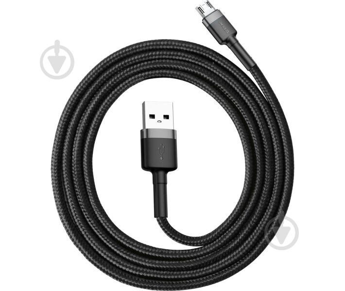 Кабель BASEUS Cafule Cable USB to Micro 2.4A 1 м черный (468717) - фото 2 Кабель BASEUS Cafule Cable USB to Micro 2.4A 1 м черный (468717) - фото 2