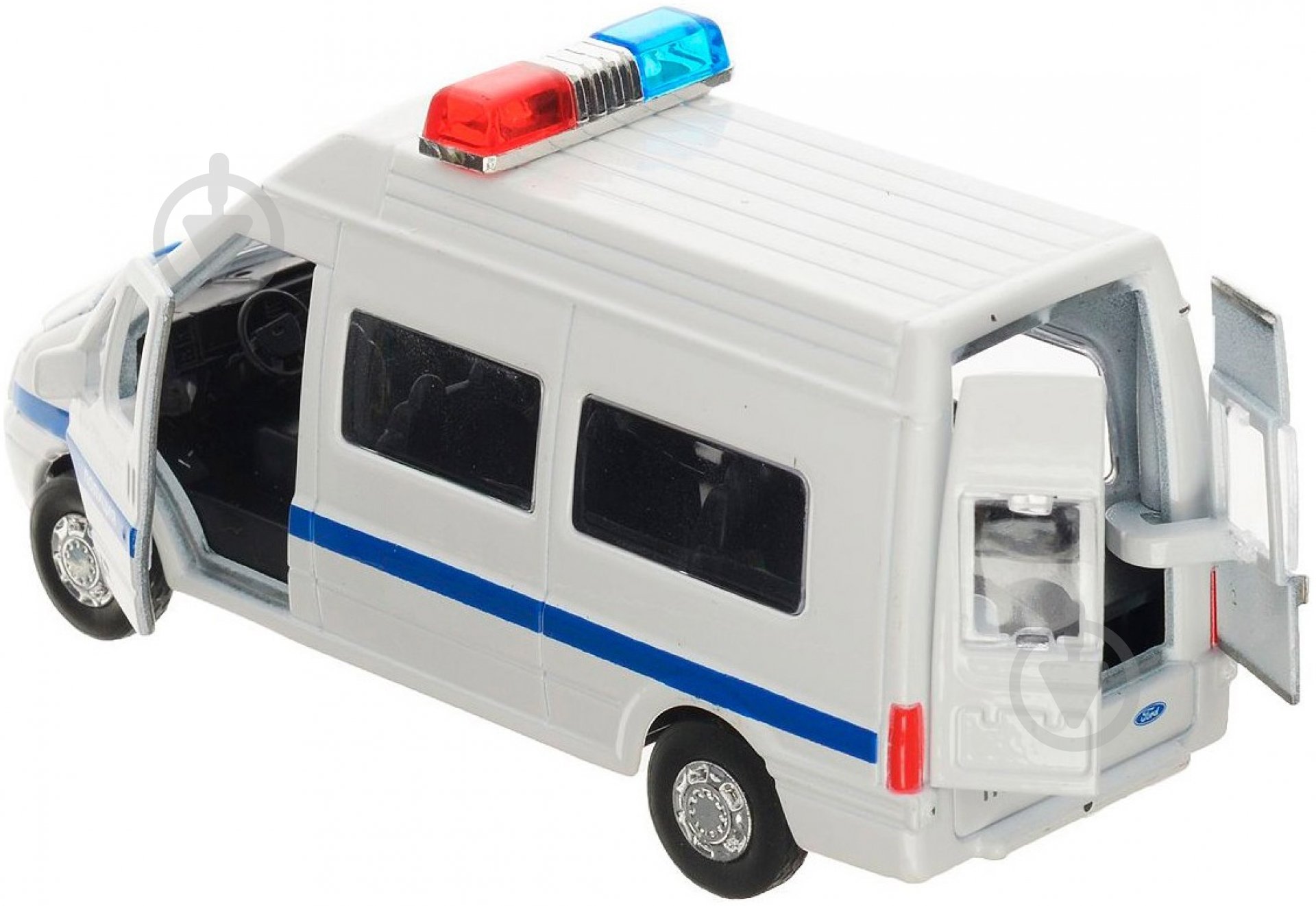 Автомодель Technopark 1:43 Ford Transit полиция SB-13-02-2 - фото 2