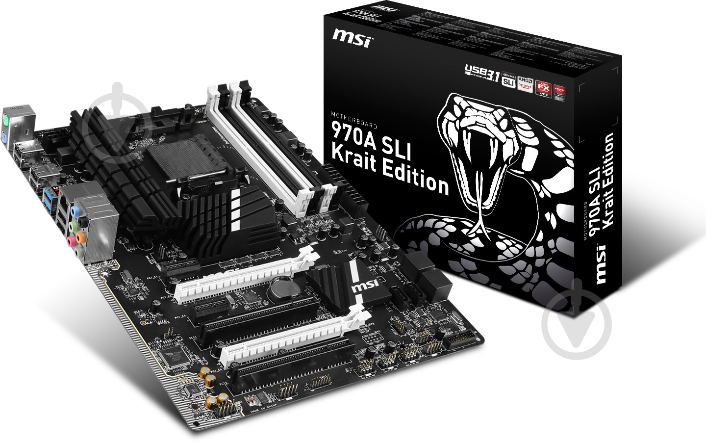 Материнская плата MSI 970A_SLI_Krait_Edition (Socket AM3+, AMD 970, ATX) - фото 5 Материнская плата MSI 970A_SLI_Krait_Edition (Socket AM3+, AMD 970, ATX) - фото 5