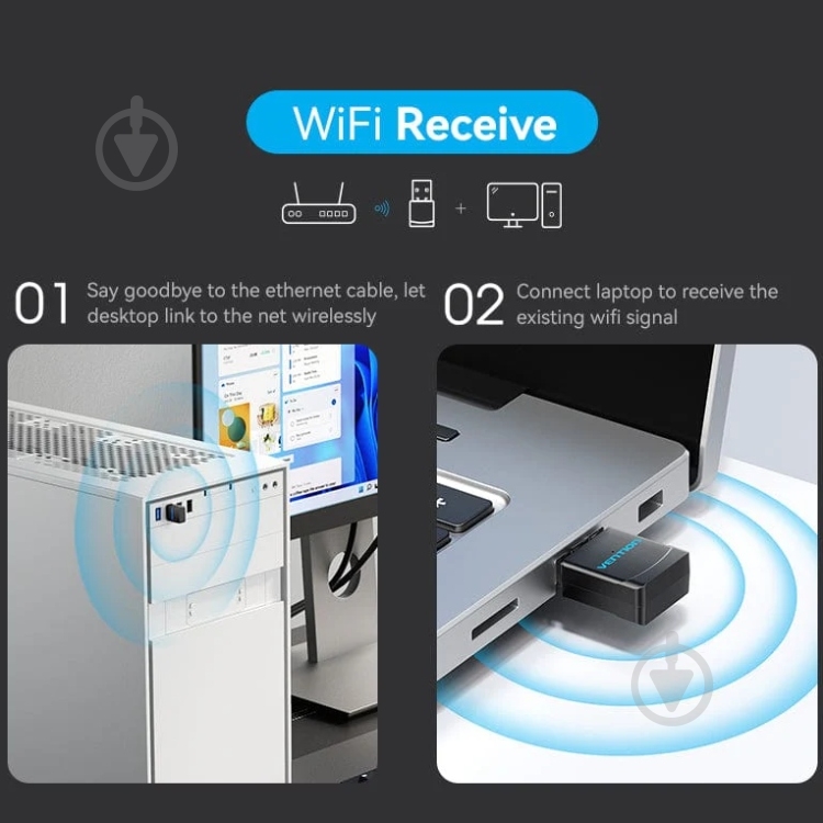 Wi-Fi-адаптер Vention KDSB0 - фото 5