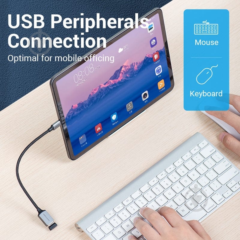 Переходник USB Vention 0,15 м черный (CCXHB) - фото 6