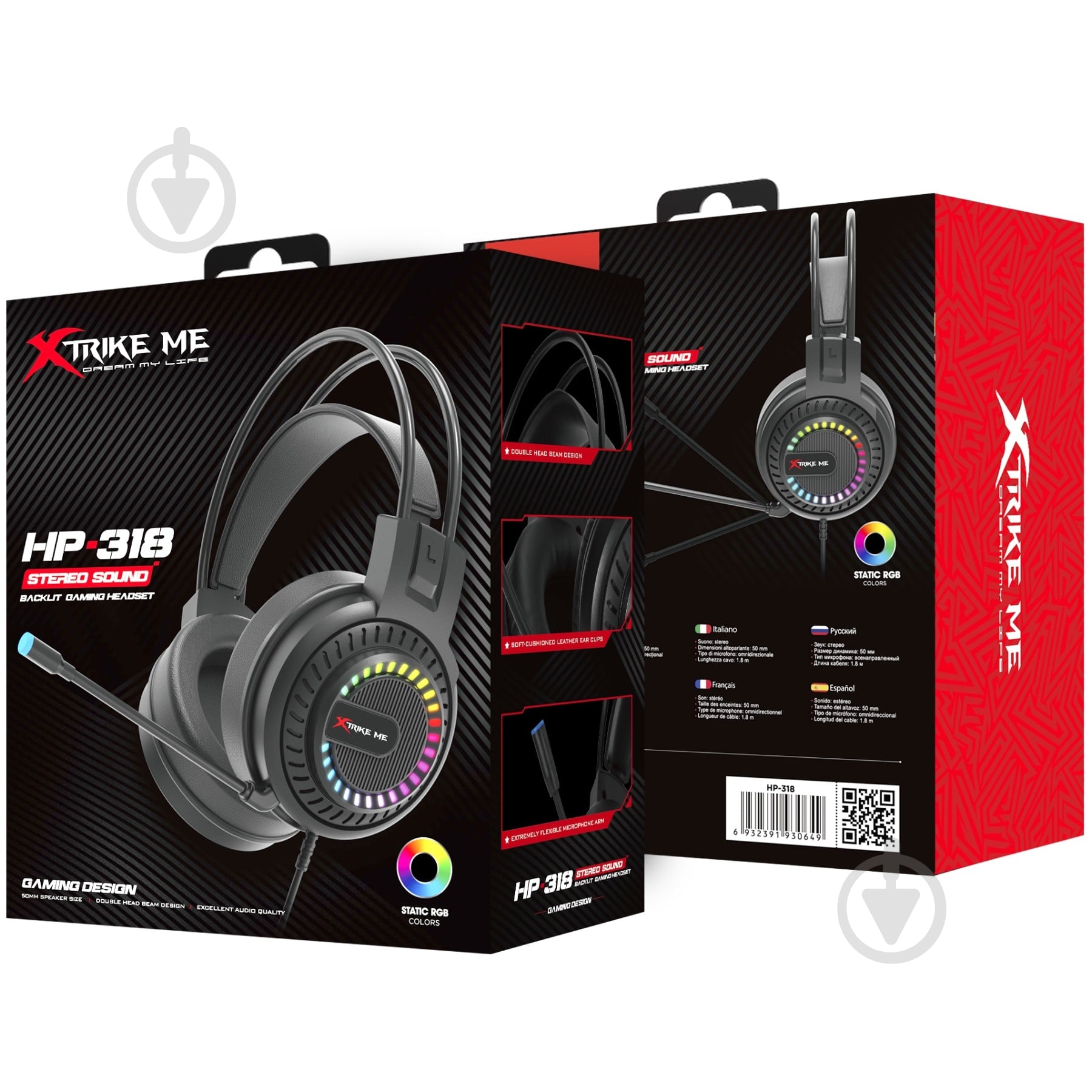Гарнитура игровая black (HP-318) - фото 6
