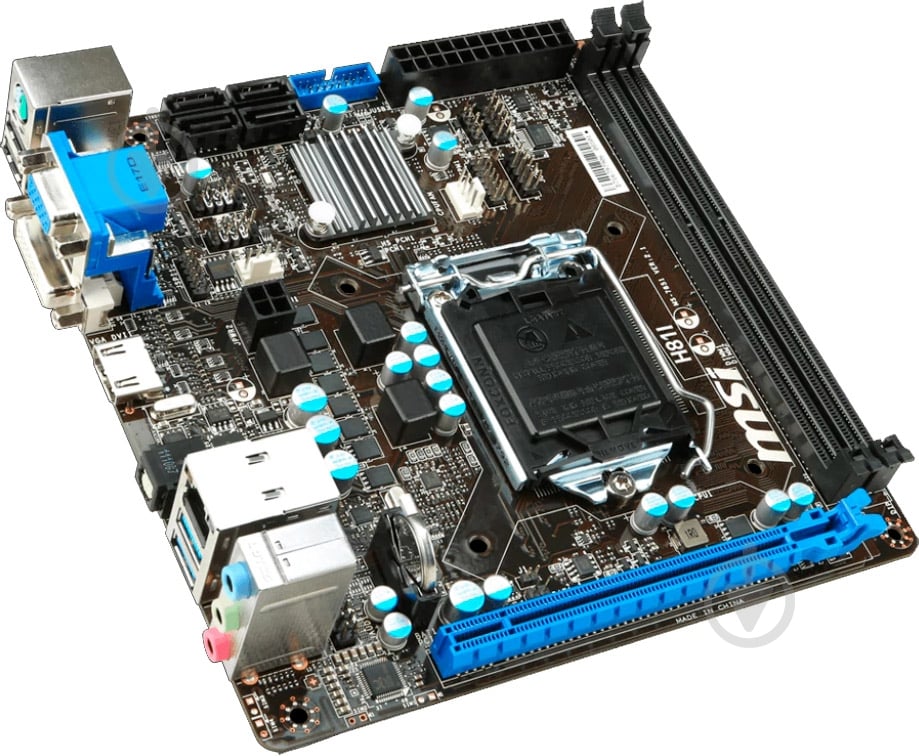 Материнская плата MSI H81I (Socket 1150, Intel H81, mini ITX) - фото 2 Материнская плата MSI H81I (Socket 1150, Intel H81, mini ITX) - фото 2