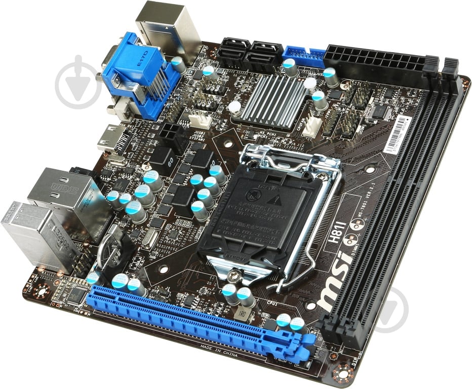 Материнская плата MSI H81I (Socket 1150, Intel H81, mini ITX) - фото 3 Материнская плата MSI H81I (Socket 1150, Intel H81, mini ITX) - фото 3