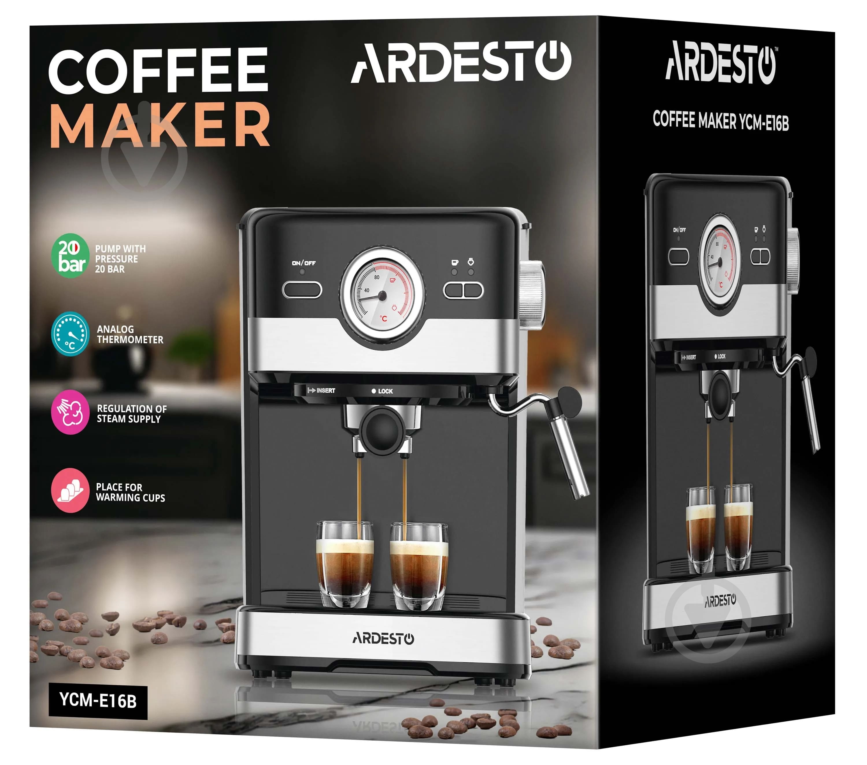 Кофеварка рожковая Ardesto YCM-E16B - фото 11