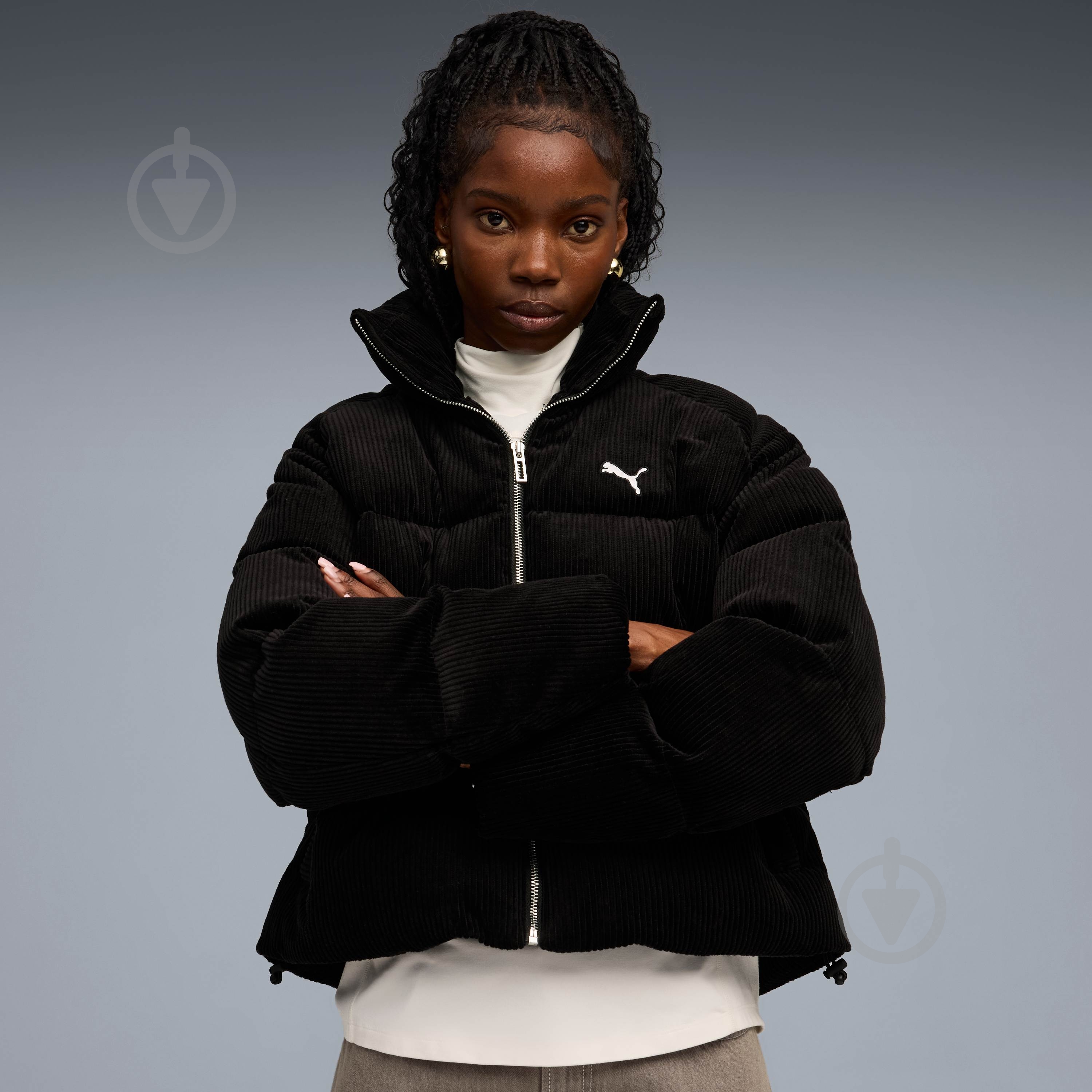 Куртка Puma WARDROBE ESS Corduroy Puffer Jacket 63217101 р.M - фото 1 Куртка Puma WARDROBE ESS Corduroy Puffer Jacket 63217101 р.M - фото 1