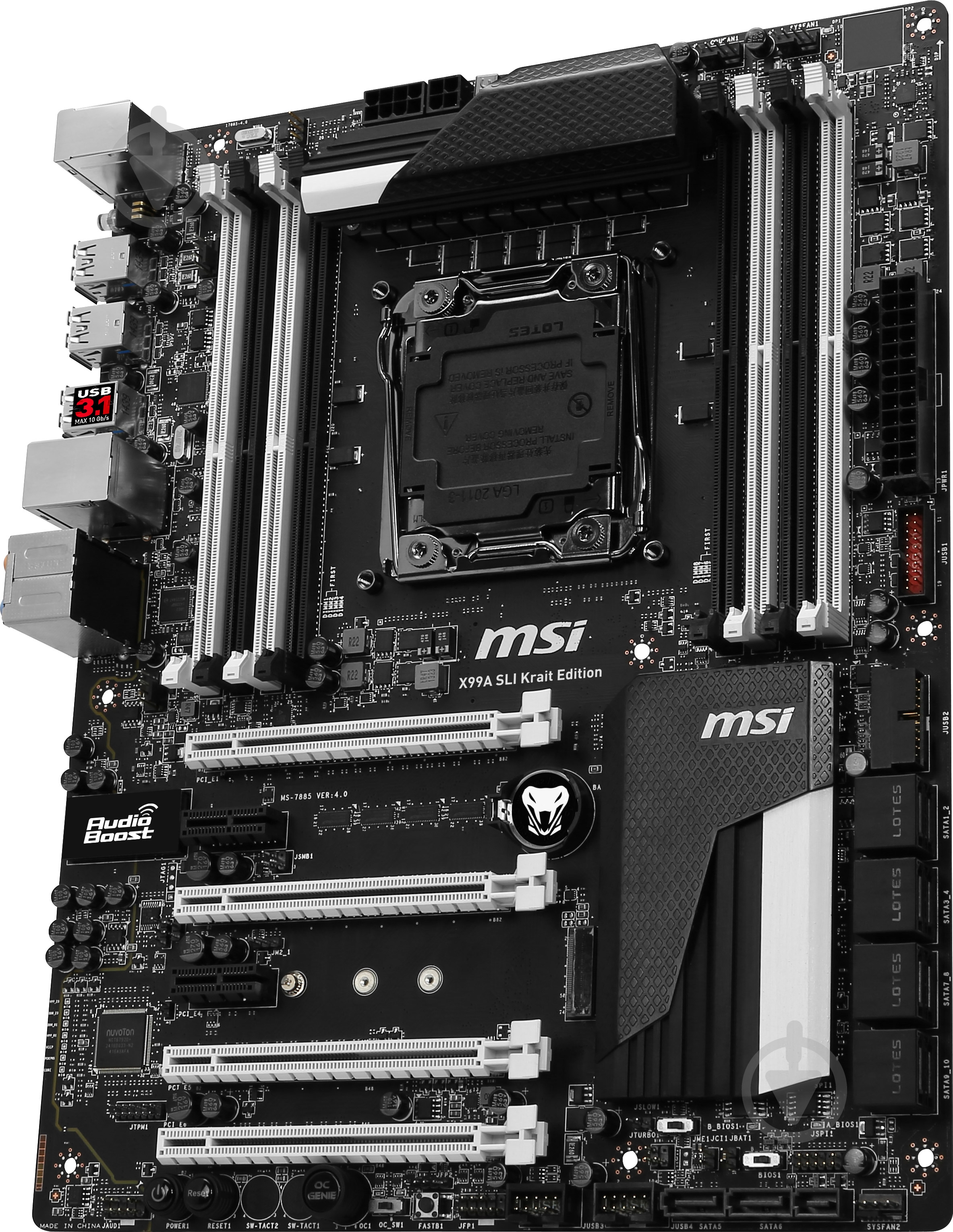 Материнская плата MSI X99A_SLI_Krait_Edition (Socket 2011-3, Intel X99, ATX) - фото 2 Материнская плата MSI X99A_SLI_Krait_Edition (Socket 2011-3, Intel X99, ATX) - фото 2