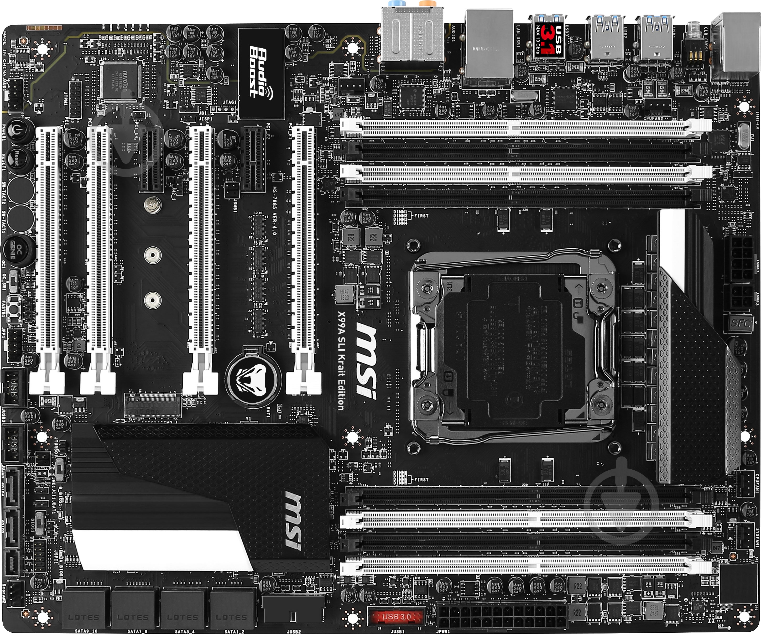 Материнская плата MSI X99A_SLI_Krait_Edition (Socket 2011-3, Intel X99, ATX) - фото 1 Материнская плата MSI X99A_SLI_Krait_Edition (Socket 2011-3, Intel X99, ATX) - фото 1