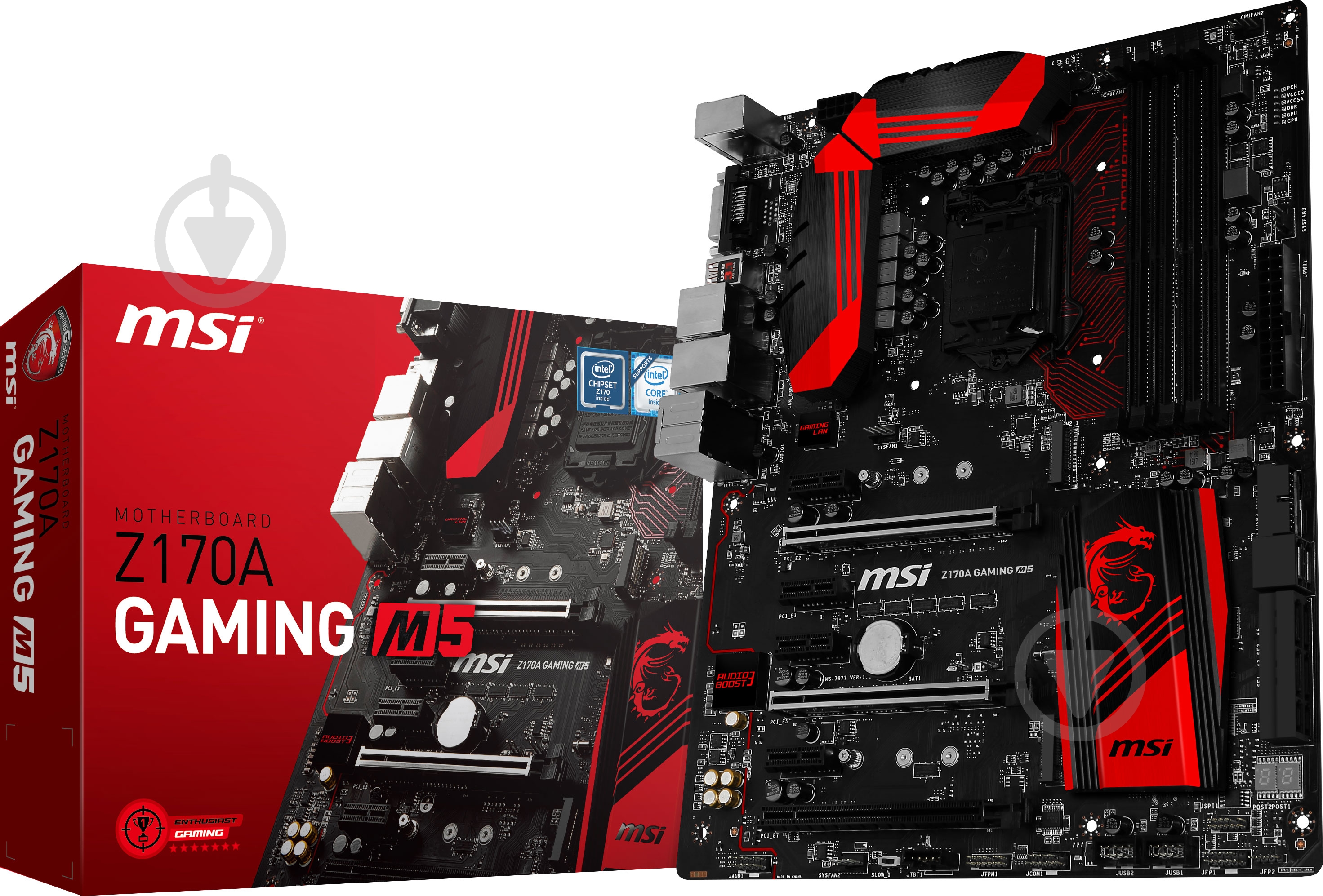 Материнская плата MSI Z170A_GAMING_M5 (Socket 1151, Intel Z170, ATX) - фото 6 Материнская плата MSI Z170A_GAMING_M5 (Socket 1151, Intel Z170, ATX) - фото 6