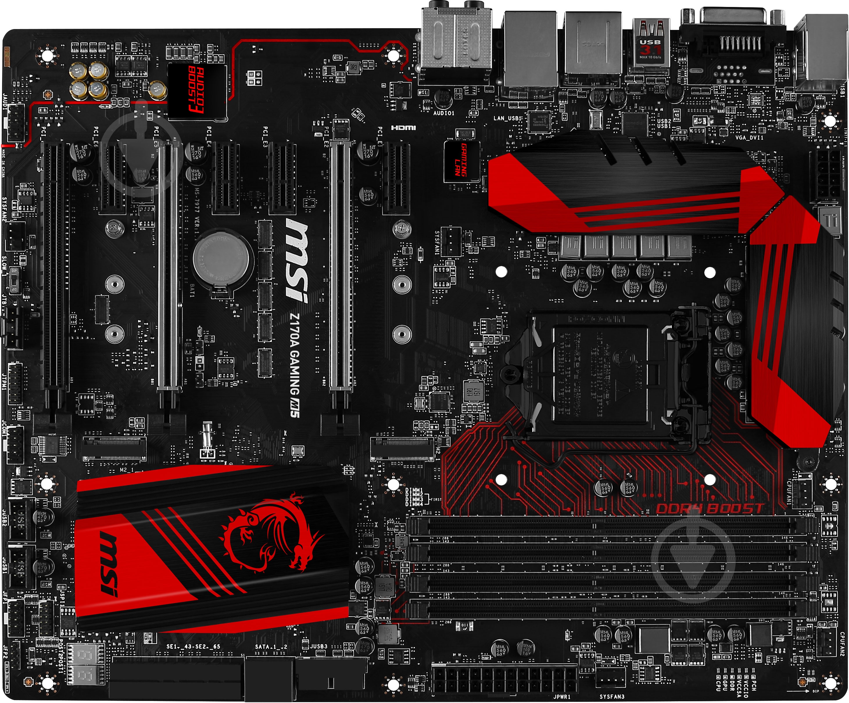 Материнская плата MSI Z170A_GAMING_M5 (Socket 1151, Intel Z170, ATX) - фото 1 Материнская плата MSI Z170A_GAMING_M5 (Socket 1151, Intel Z170, ATX) - фото 1