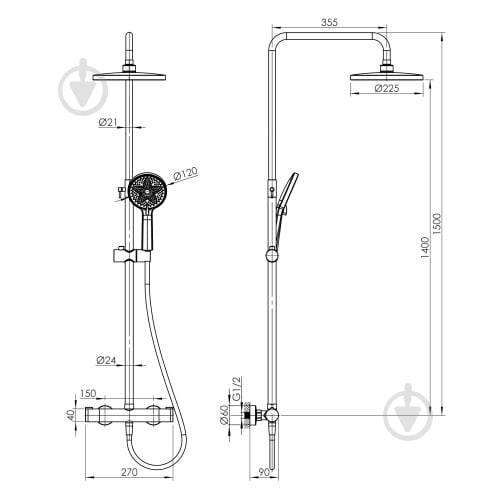 Душевая система Imprese TEPLICE Thermo t048S06310SR - фото 4 Душевая система Imprese TEPLICE Thermo t048S06310SR - фото 4
