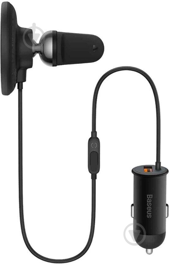 Автодержатель BASEUS CW01 MagneticWireless 40W (SUCX040001) черный - фото 2