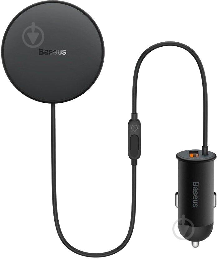 Автодержатель BASEUS CW01 MagneticWireless 40W (SUCX040001) черный - фото 1