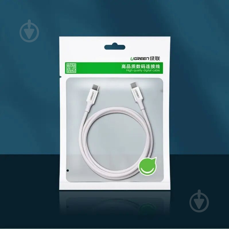 Кабель UGREEN US264 Type-C toType-C 60W 3A 1 м белый (976967) - фото 3 Кабель UGREEN US264 Type-C toType-C 60W 3A 1 м белый (976967) - фото 3