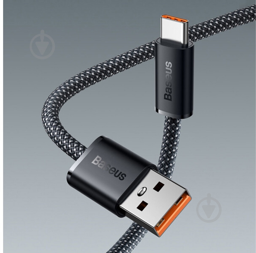 Кабель BASEUS USB to Type-C 100W (CALD000616) 1 м серый (1011155) - фото 7