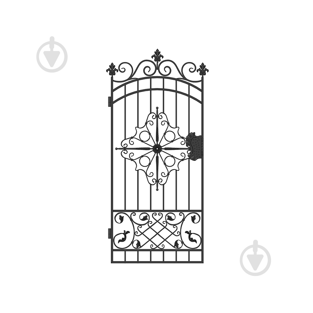 Калитка кованая КД-08 2120х920 мм (Комплект элементов) Артдеко - фото 1