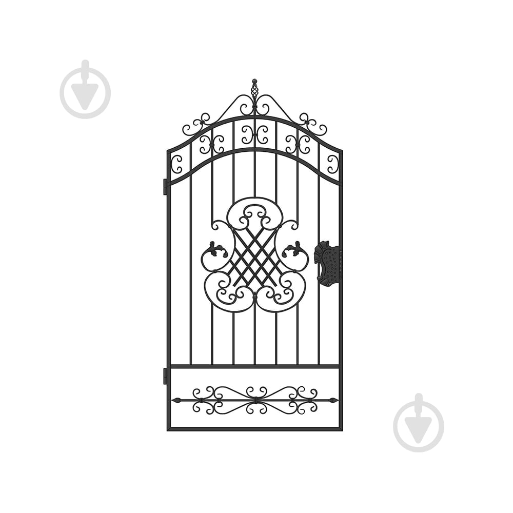 Калитка кованая КД-06 2180х1090 мм (Комплект элементов) Артдеко - фото 1