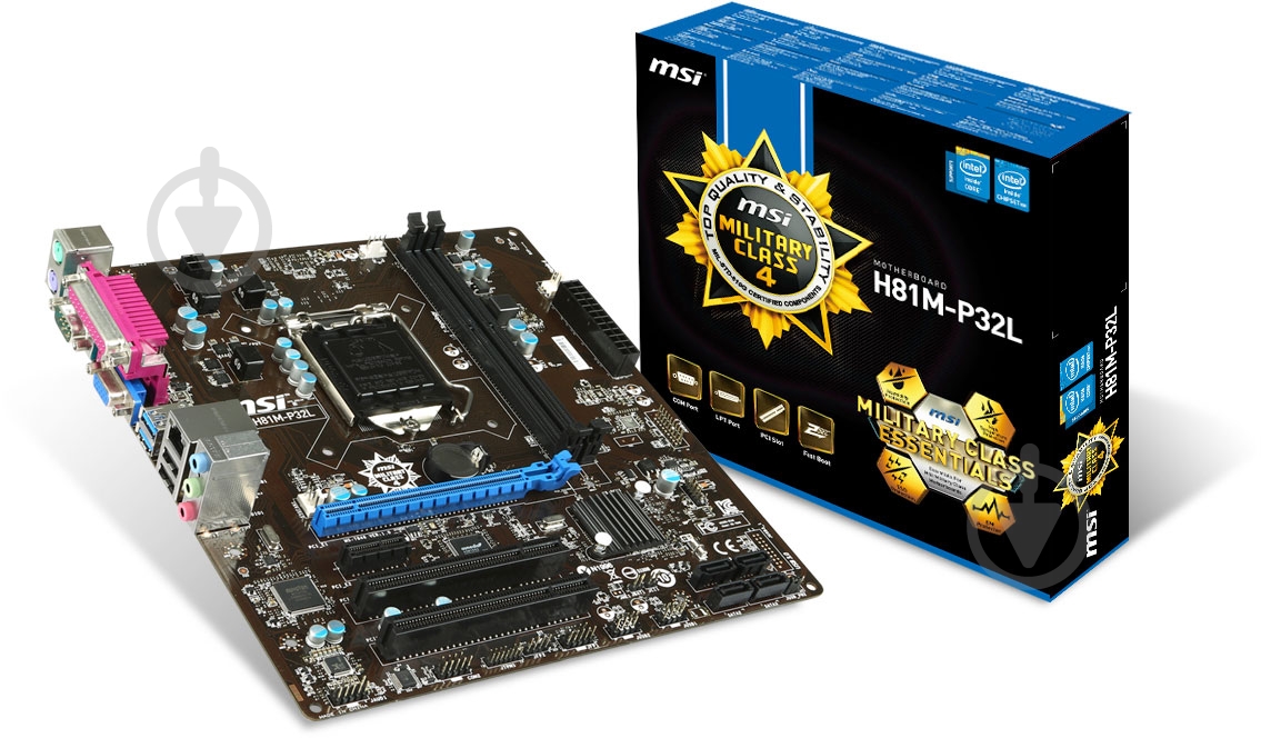 Материнська плата MSI H81M-P32L (Socket 1150, Intel H81, mirco ATX) - фото 5