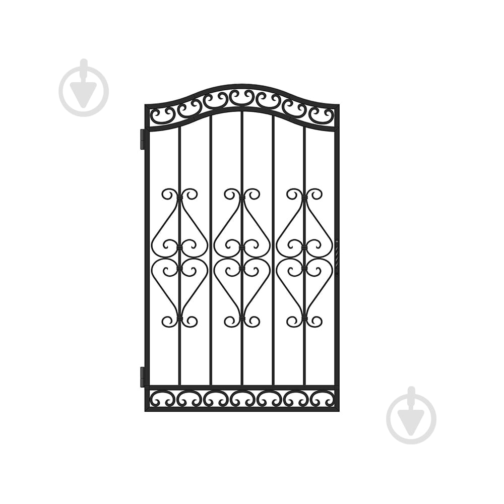 Калитка кованая КД-19 1600х950 мм (Комплект элементов) Артдеко - фото 1
