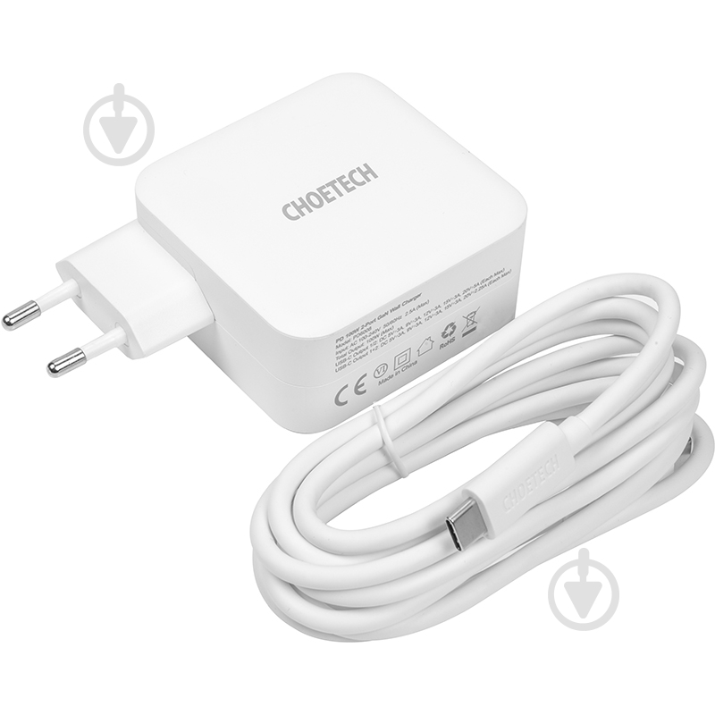 Зарядное устройство Choetech GaN 2xUSB Type-C 100W, PD - фото 3 Зарядное устройство Choetech GaN 2xUSB Type-C 100W, PD - фото 3