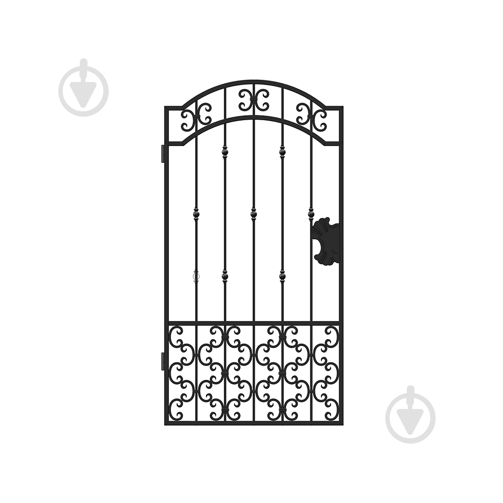 Калитка кованая КД-18 2000х1010 мм (Комплект элементов) Артдеко - фото 1