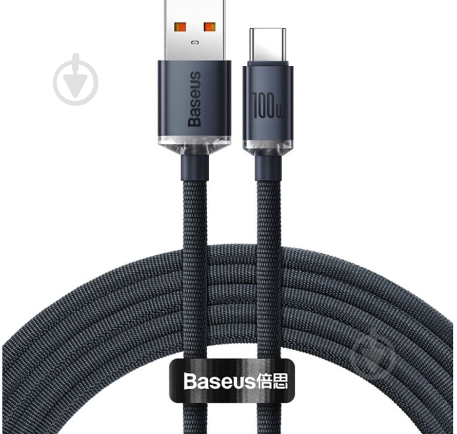 Кабель BASEUS USB to Type-C 100W (CAJY000501) 2 м чорний (1011146) - фото 1