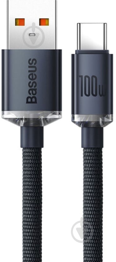 Кабель BASEUS USB to Type-C 100W (CAJY000501) 2 м чорний (1011146) - фото 2