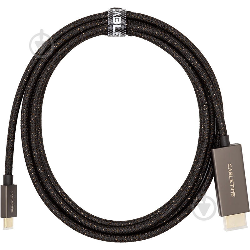 Кабель PowerPlant CableTime USB Type-C - HDMI, 8K, 2м 2 м black (CA914258) - фото 3 Кабель PowerPlant CableTime USB Type-C - HDMI, 8K, 2м 2 м black (CA914258) - фото 3
