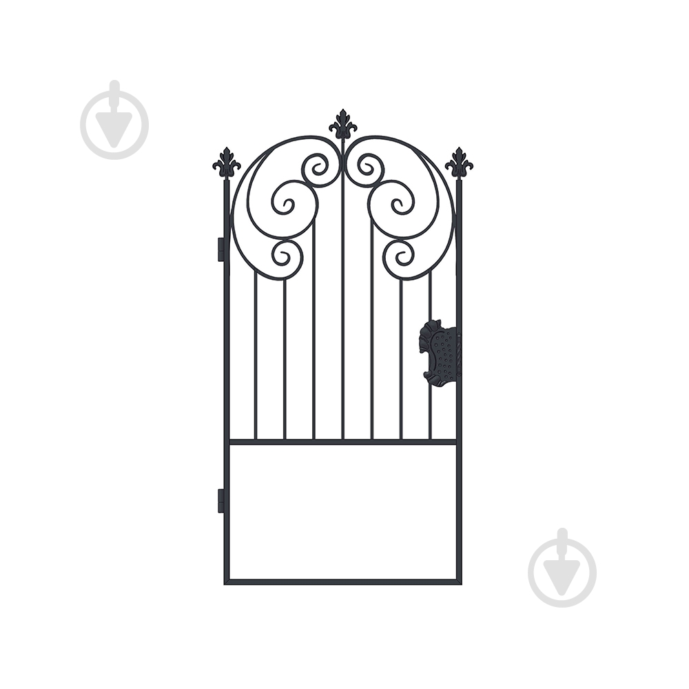 Калитка кованая КД-13 2000х1000 мм (Комплект элементов) Артдеко - фото 1