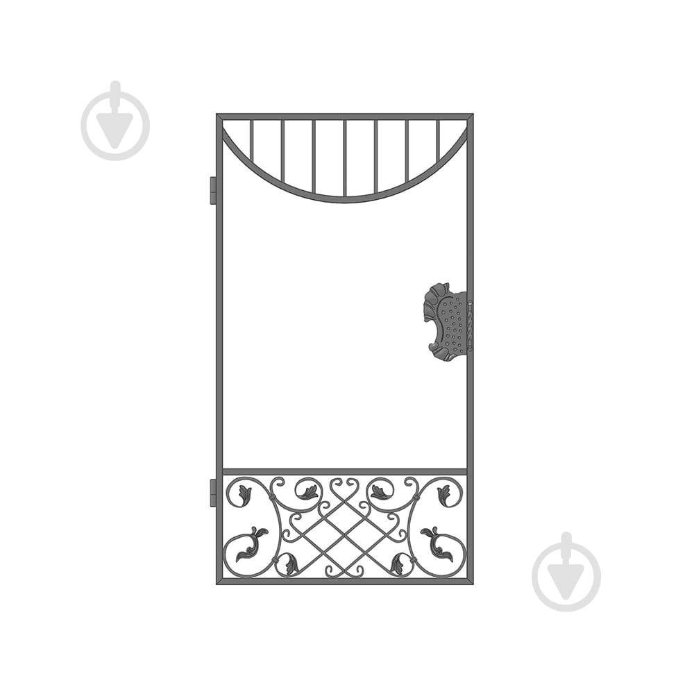 Калитка кованая КД-12 1700х930 мм (Комплект элементов) Артдеко - фото 1