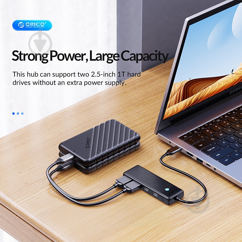 USB-хаб Orico PAPW Series 4-Port USB3.0 (PAPW2AC-C3-015-BK-EP) - фото 7 USB-хаб Orico PAPW Series 4-Port USB3.0 (PAPW2AC-C3-015-BK-EP) - фото 7